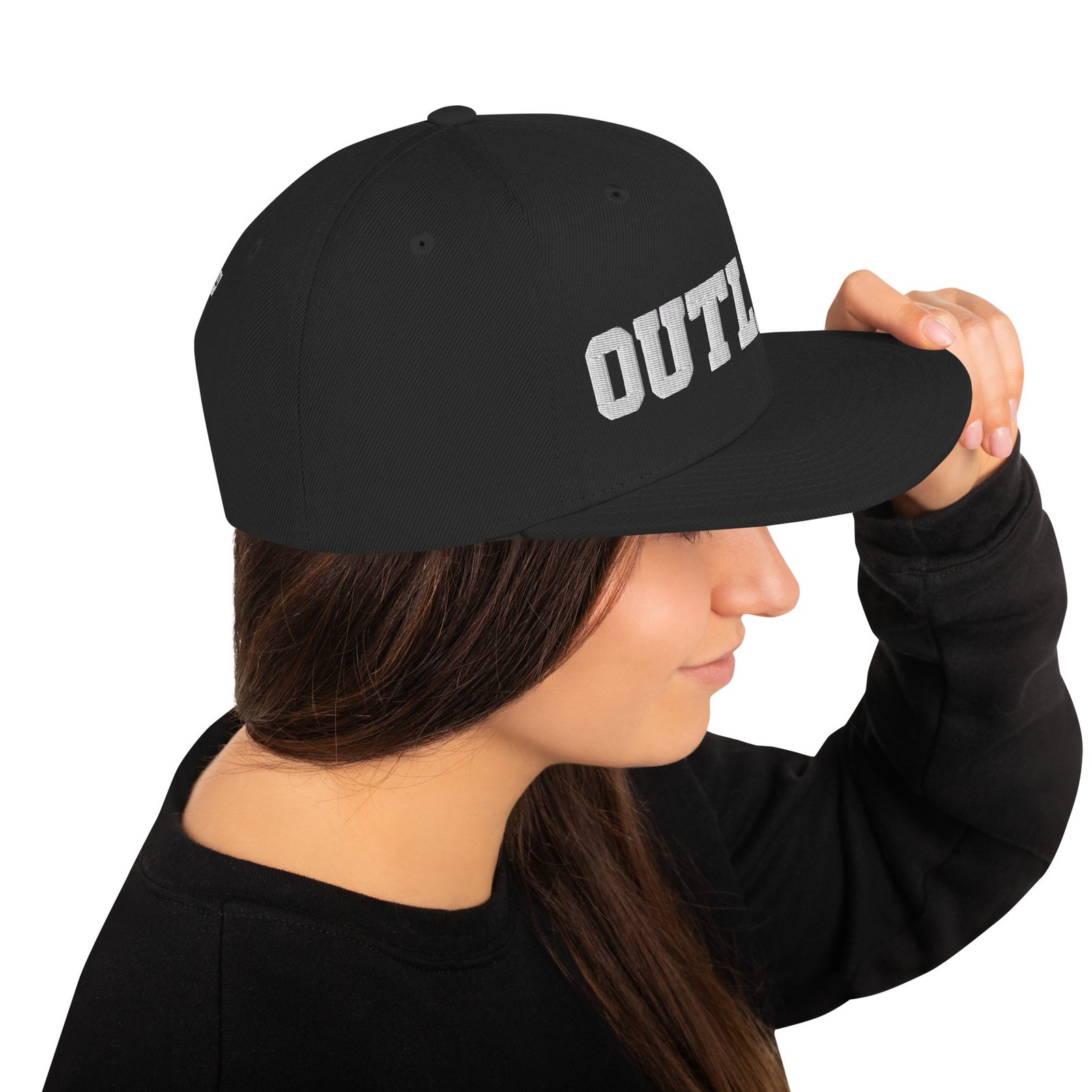 Outlivin Snapback Hat Black - Image 10