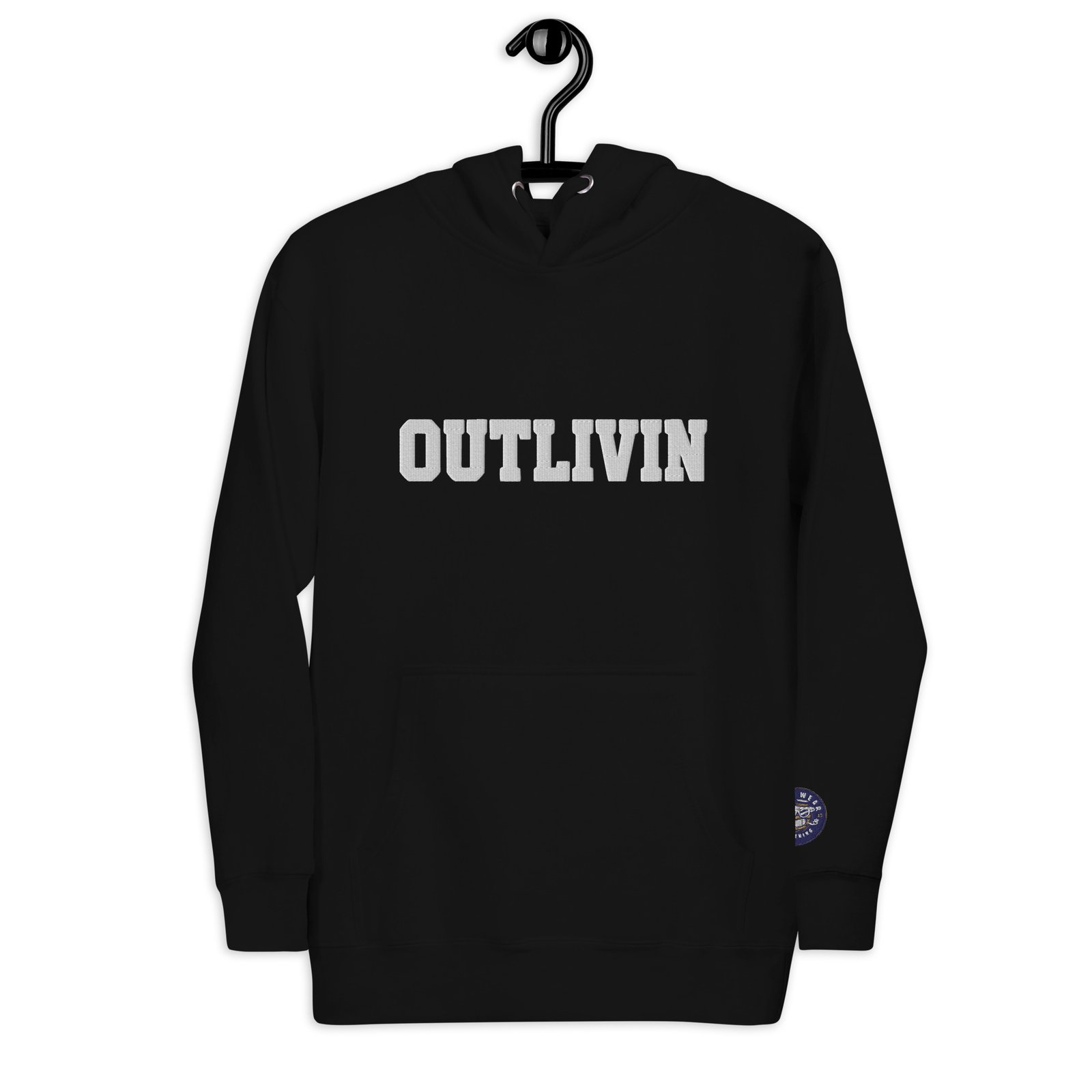 Outlivin Unisex Hoodie Black - Image 2