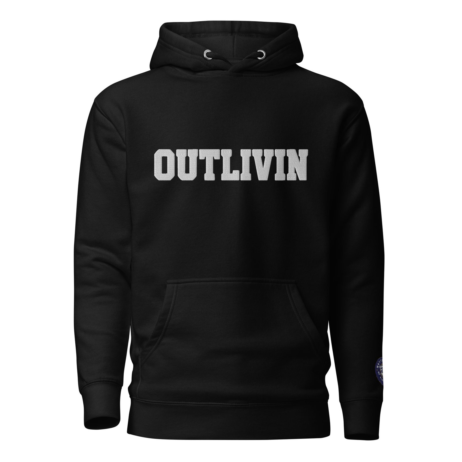 Outlivin Unisex Hoodie Black - Image 3