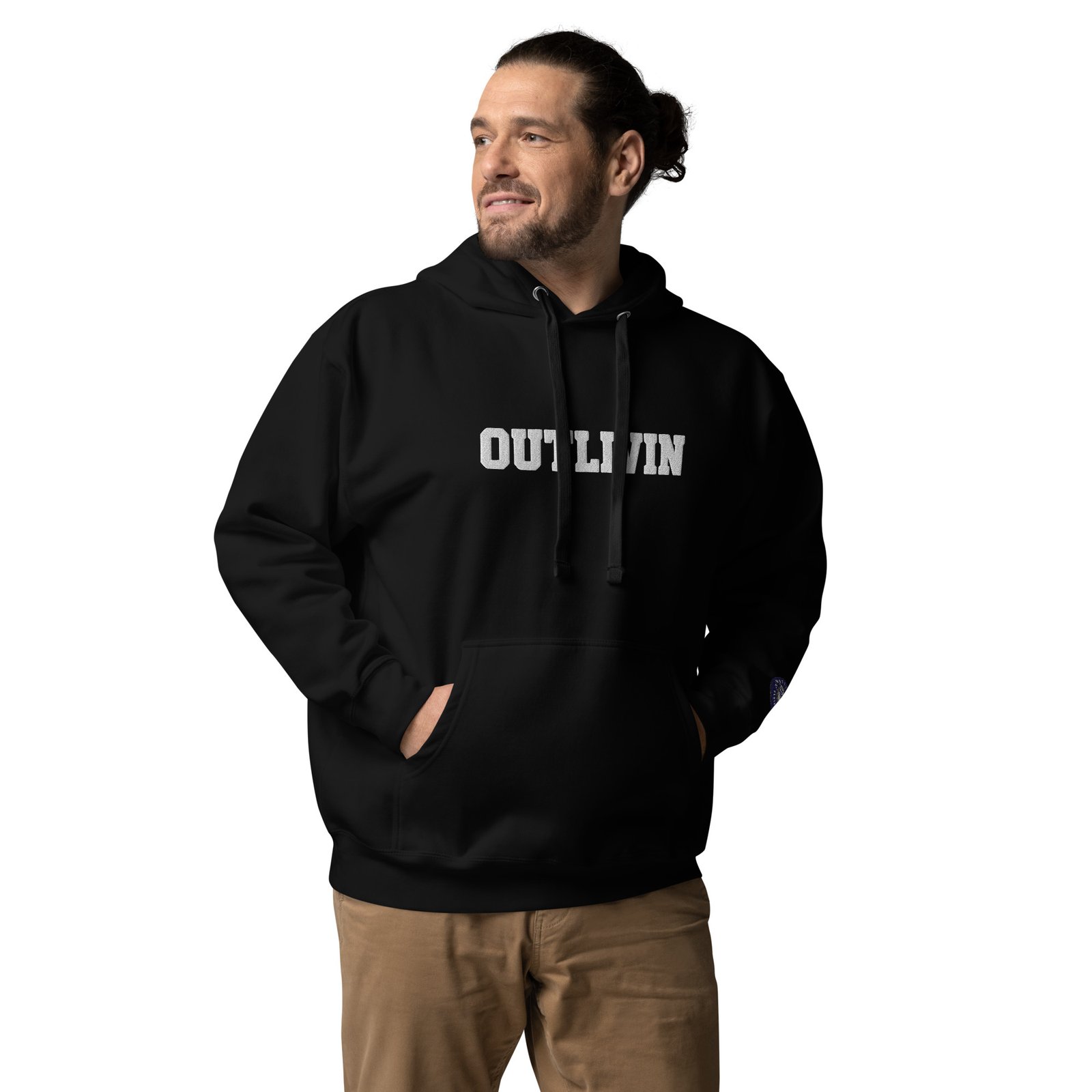Outlivin Unisex Hoodie Black - Image 7