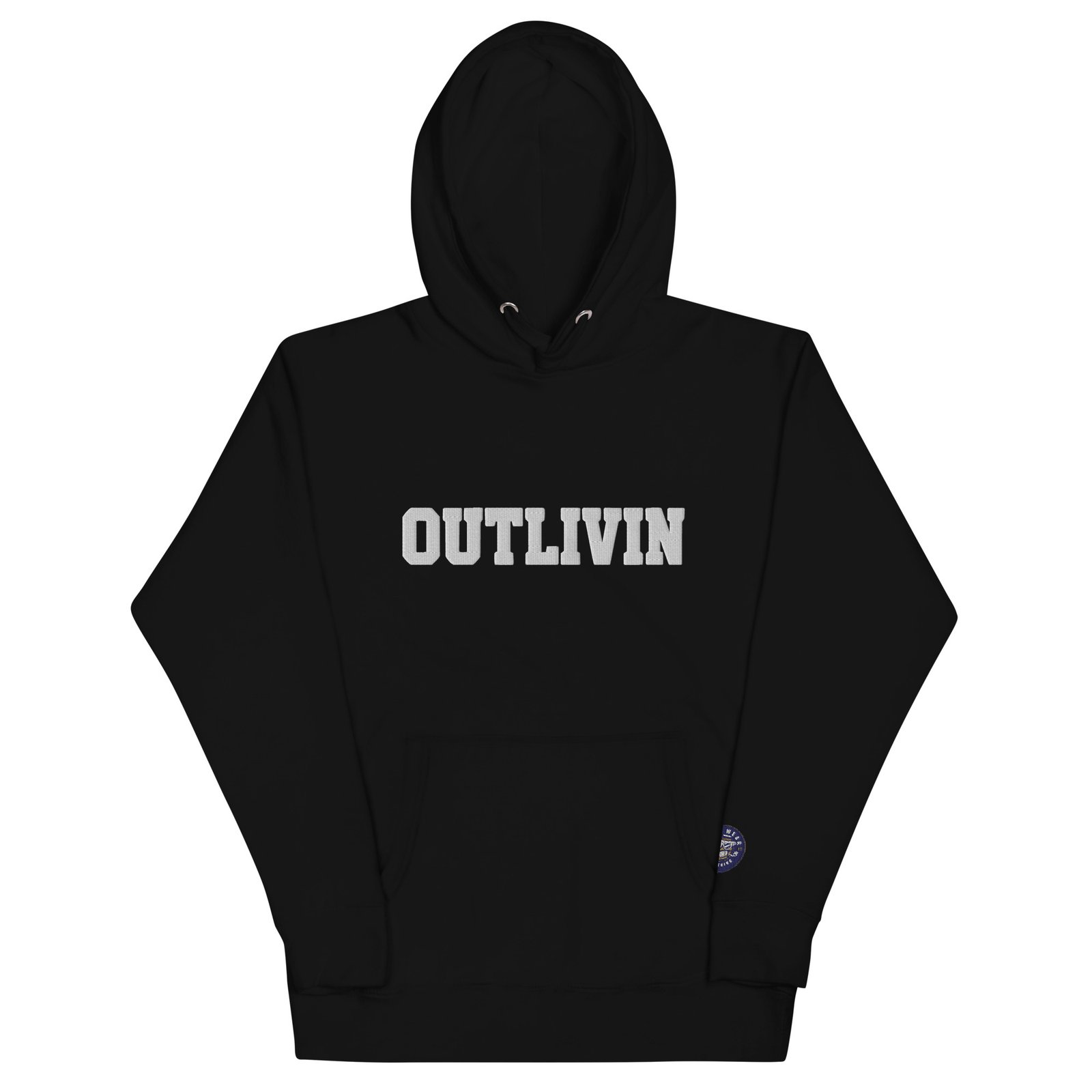 Outlivin Unisex Hoodie Black - Image 8