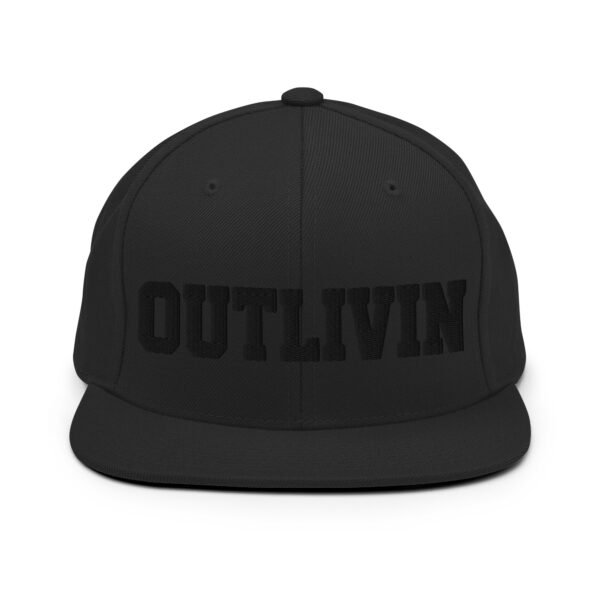 OUTLIVIN 3D Puff Snapback - Black on Black