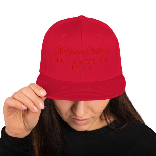 Nuttywear Clothing 1972 Snapback - Red on Red