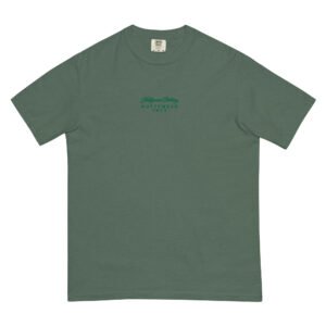 Nuttywear Clothing 1972 Embroidered T-Shirt - Green on Green