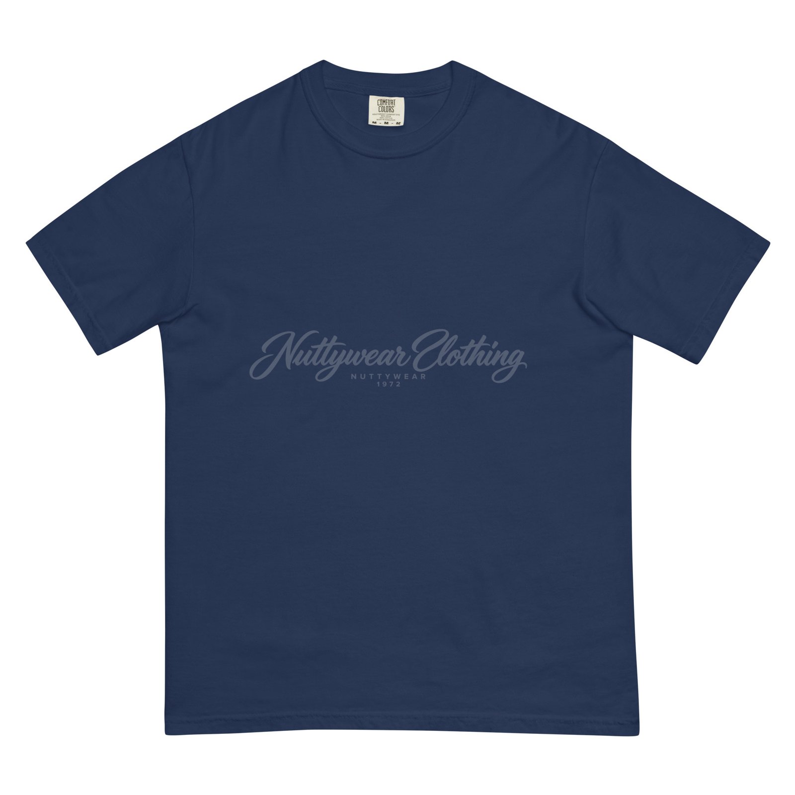 Nuttywear Clothing 1972 Printed Heavyweight T-Shirt - Navy on Navy
